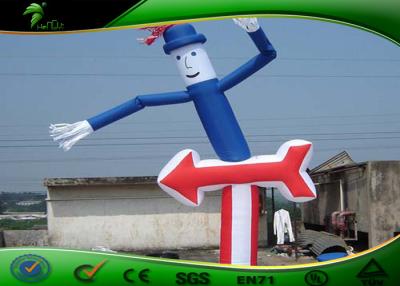 China Custom Outdoor Inflatable Tube Man Air Dancers 20ft With Guiding Arrows for sale