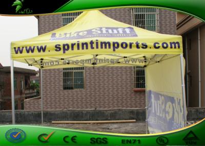 China Temporary Outdoor 3m × 3m Yellow Garden Canopy Tent With Logo Printing for sale