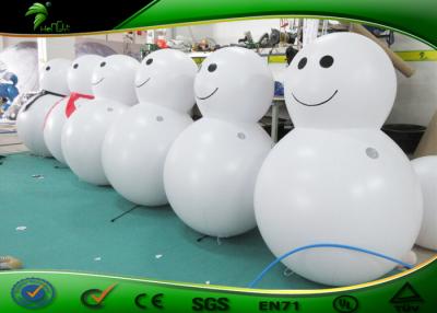 China White Inflatable Holiday Decorations , Christmas LED Light Up Inflatable Snowman for sale