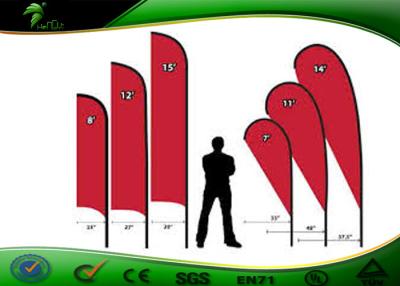 China Volles Druckdekorative Flaggen im Freien und -fahnen mit dem Feder-Messer geformt zu verkaufen
