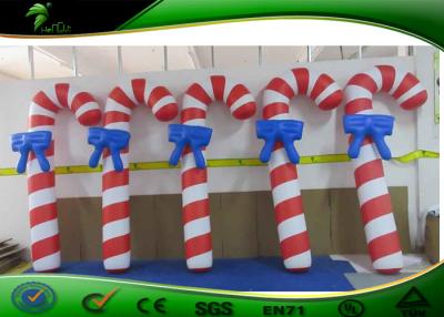 China High Strength 1.5mH Inflatable Holiday Yard Decorations Air Candy Cane for sale