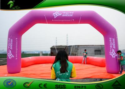 China 8mL Magenta Inflatable Arches / Inflatable Airtight Style Race Gate With Valve for sale