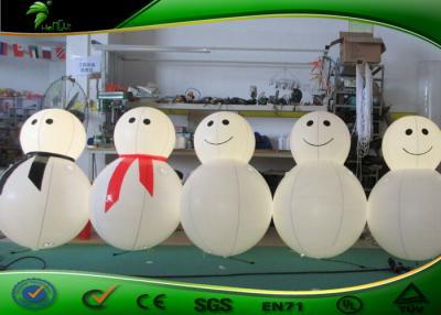 China Cute Inflatable Holiday Decorations / Inflatable Snowman Cartoon With LED Light for sale