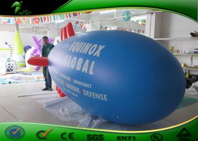 China Popular Blue Outdoor Inflatable Airship Model / Inflatable Rc Blimp For Advertising for sale