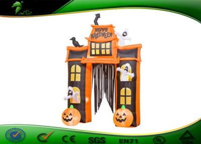 China Inflatable Halloween Arch Decoration Inflatable Pumpkin / Ghost With Candy Tote for sale