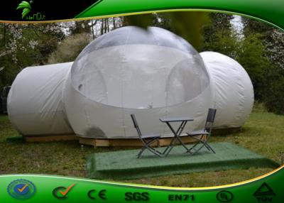 China CE PVC Bubble Inflatable Yard Tent Transparent Camping Tent With 2 Tunnels for sale