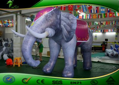 China 3M 8 ft Tall Inflatable Elephant Large Gray Moving Elephant Balloon For Festival for sale