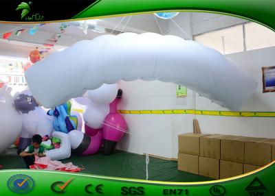 China 3M PVC 0.18 Inflatable Air Dancers White Parachute Shapes Model For Advertising for sale