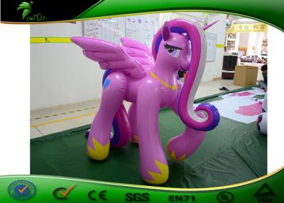 China Amazing 2M Inflatable Lovely Princess Pony Pink Blow Up Cartoon Characters for sale