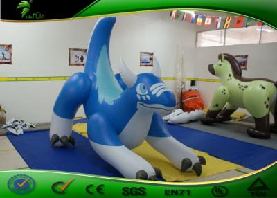 China Inflatable PVC 0.4mm Cartoon Dragon Toy / Blue Dragon Inflatable Model Durability for sale