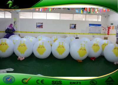 China White Cute Cartoon Inflatable Helium Advertising Balloons Durable 0.18mm PVC for sale