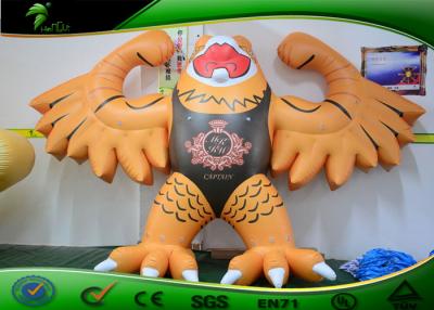 China Yellow Eagle / Hawk Model Inflatable Advertising Balloons Cartoon For Promotional for sale