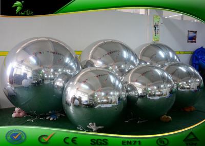 China Silver reflective Inflatable Advertising Balloons / Mirror Balloon For Decoration for sale