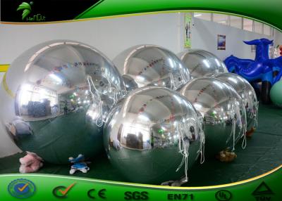 China Large Inflatable Advertising Balloons Mirror Ball Silver Decoration Eco - Friendly for sale