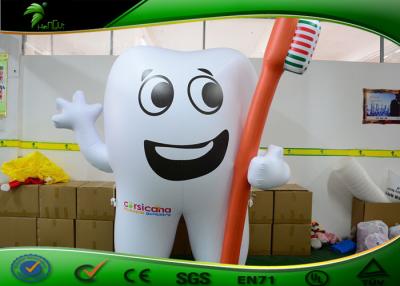 China Promotion 2.3 M Height Inflatable Shapes / Inflatable Tooth With ToothBrush for sale