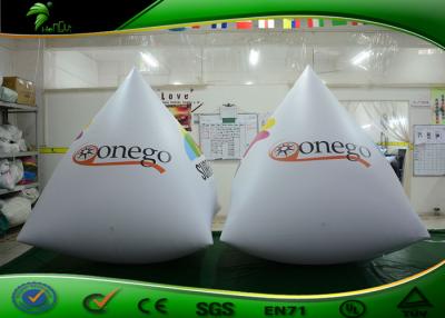 China Large Triangle Inflatable Water Marker buoy Balloon / Inflatable White Buoy Float For Sale for sale