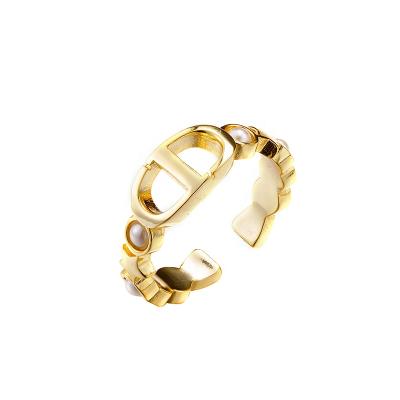 China Fashion Simple CLASSIC Life Ring Adjustable Ring Designer Letter Female Wedding Ring for sale