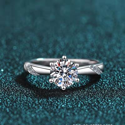 China Wholesale High Quality 925 Sterling Silver Classic Ring Silver 925 claw engagement rings CLASSIC six for sale