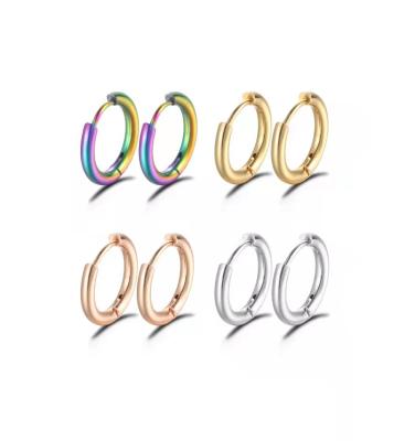 China 2021 other women's ear stainless steel hoop earrings fashion jewelry thick stainless steel earrings for sale