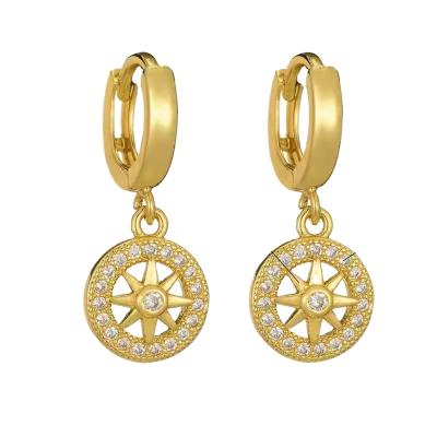 China Other 18K Gold Plated Micro Copper Color Zircon Inlaid Earrings Pineapple Rose Lollipop Dinosaur Diamond Women's Earrings for sale