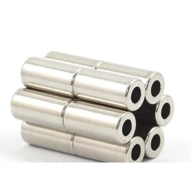 China Industrial Super Strong Round Magnet Cylinder Magnets Rare Earth Neodymium Magnet Cavity Cylinder Magnet for sale