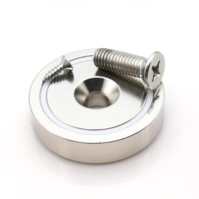 China Industrial Countersunk Magnet Neodymium Pot Magnet Mounting Magnet With Screw Hole for sale