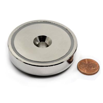 China Industrial Round Base Magnet Countersunk Neodymium Cup Magnet Countersunk Holder for sale