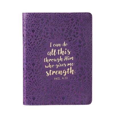 China 2022 Line Thick Faux Leather Diary Planner Debossed Logo Women Bible Verse Purple Soft Cover Wiriting Paper Notebook With Gold Edge for sale