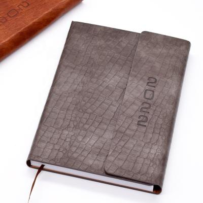 China Custom Logo Printed Hardcover Crocodile Leather Diary 2021 2022 Daily Planner A5 Agenda Diary Business Hardcover Monthly Paper Notebook for sale