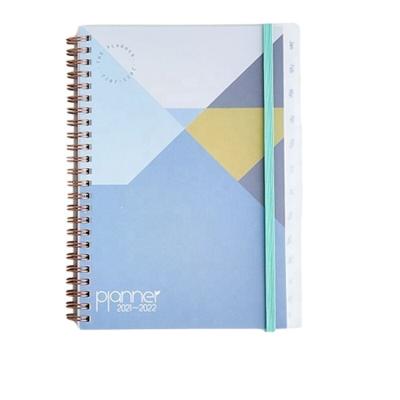 China Wholesale Hot Sale A5 Eco-friendly Paper Leather Spiral Printing Dotted Spiral Notebook for sale