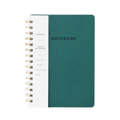 China 2022 Daily Diary Notebook Gold Stamping Amazon Planner Coil Double Wire Spiral Notebook Cheap Business Spiral Notebook for sale