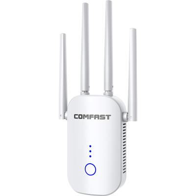 China White Antenna 1200Mbps 5G WiFi Amplifier CF-WR7 4 White Portable Telecom Comfast Repeater Signal Booster Wireless Amplifier CF-WR7 4 Model for sale