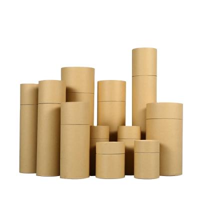 China Factory Direct Wholesale Cheap Price Round Paper Kraft Paper Gift Box Handmade Packaging Cylinder Box Recycled Cylinder Box Eco-Friendly Tube for sale