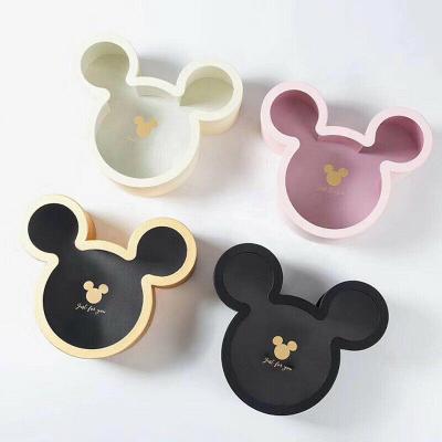 China Eco-Friendly Luxury Packaging Christmas Actilic Large Mickey Mouse Flower Box PVC Glitter Bear Paper Gift Box Unusual Fresh Set Recyclable for sale