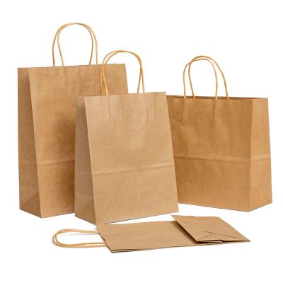 China Recycled Materials Customized Logo Printed Good Quality Kraft Paper Food Storage Bag Recyclable Take Away Food Storage Paper Bags for sale