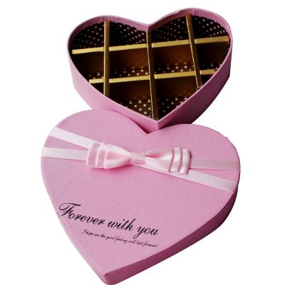 China Recycled Materials Like Paper Cardboard Small Chocolate Bar Candy Packaging Empty Heart Shape Custom Luxury Sweet Gift Packaging Chocolate Box for sale