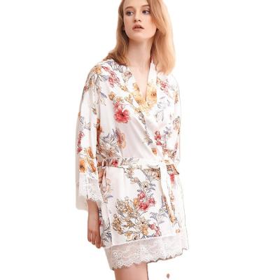 China QUICK DRY nightgown for women's leisure home pajamas for European and America foreign trade ladies' bridesmaids autumn morning robe kimono for sale