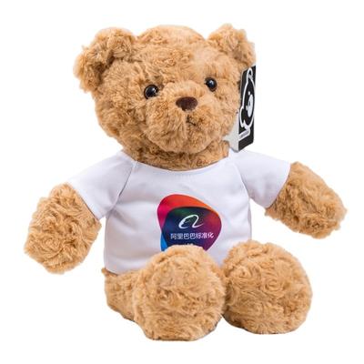 China Custom Plush OEM ODM Logo Printed Wholesale Soft Brown Comfort Teddy Bear Birthday Gifts Mini Small Cute Plush Toy With Center for sale