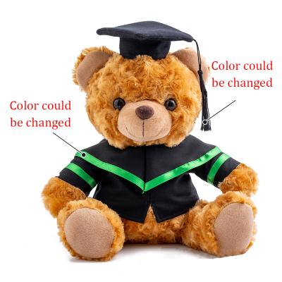 China Hot Selling Custom Plush Graduation Custom Teddy Bear Names Happy Plush Toys Bulk Small Stuffed Animals With Noise for sale