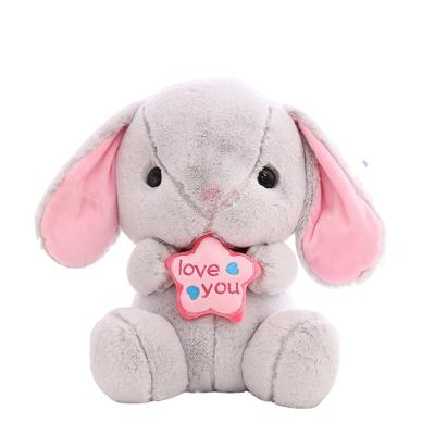 China Soft Gray Rabbit Rabbit Plushie Rabbits Plushie Model Stuffed Animal Dolls Cartoon Toy Baby Toy Soft Stuffed Toy for sale