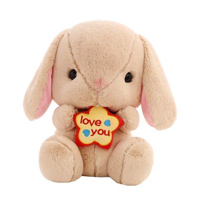 China 2022 Easter toy 2022 mini plush rabbit long ears soft cute infant plushible plush toys with carrot for sale