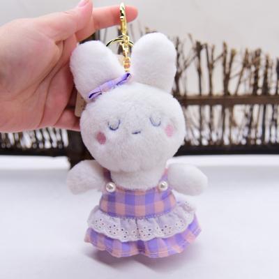 China Wholesale soft toy kawaii plush rabbit in dress made in china cartoon rabbit key chain cheap soft toy for girl for sale