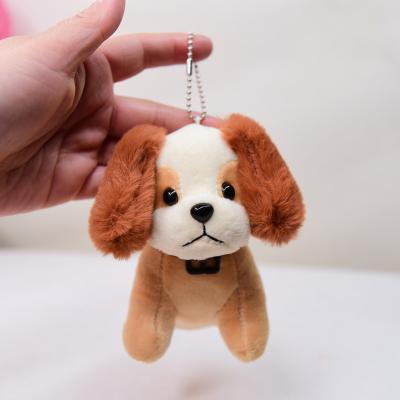 China Best selling10cm Soft Toy Puppy Plush Toys Keys Kids Lovely Small Long Ear Custom Dog Key Chain Plush Toy for sale