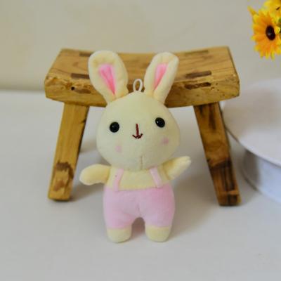 China Wholesale Cheap Stuffed Toy 18cm Rabbit Keychain Rabbit Soft Doll Lovely Claw Machine Plush Toy for sale