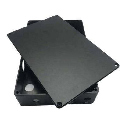 China No Burrs Black Powder Coating Aluminum CNC Enclosure Custom Machining Aluminum Box For Electronics à venda