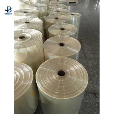 China Película de retração térmica de PVC de transparência opaca Dureza macia Película de enrolamento transparente em rolo à venda