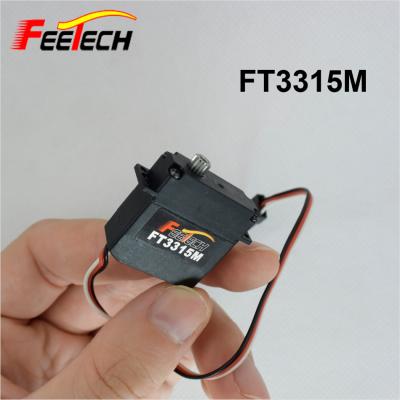 China Mini 1.5 kg.cm Metal Gear RC Hobby/Tilt Digital FT3315M FEETECH Wing Servo FPV Pan Servo Camera Mount for sale