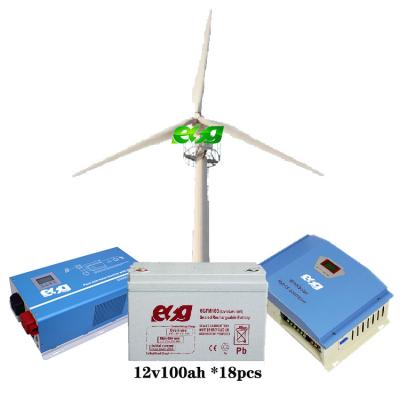 China Wind System ESG Hybrid Industrial Use G Type Wind Turbine Kit Off Grid 5Kw Wind System for sale