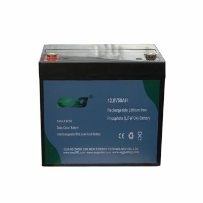 China Iron phosphate solar lithium battery lifepo4 ESG top grade deep cycle 26650 12.8V 25.6v40ah 50ah iron phosphate solar Lifepo4 lithium battery for sale