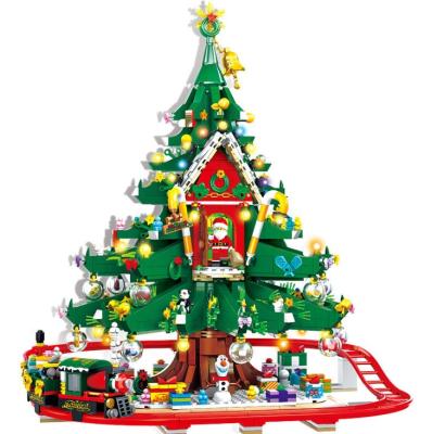 China DIY TOYS 2022 Hot Christmas Treehouse 2126PCS Small Bricks Model Building Blocks Legoing Toys For Children Interesting Gifts for sale